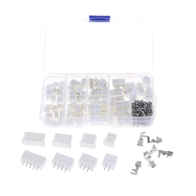 230pcs XH 2.54 2p, 3p, 4p, 5 Pin 2.54mm Pitch Terminal Kit / Housing / Pin Holder Kit