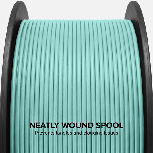 Numakers PLA+ Teal Blue filament spool, second view