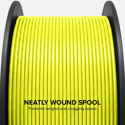 Numakers PLA+ Fluorescent Yellow filament spool, second view