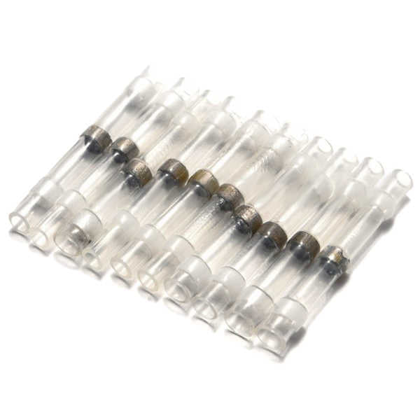 White Heat Shrink Solder Sleeve Crimpless Butt Connectors