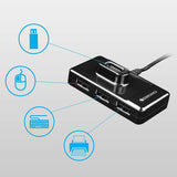ZEBRONICS Zeb-100HB 4 Ports USB Hub for Laptop, PC Computers, Plug & Play, Backward Compatible - Black