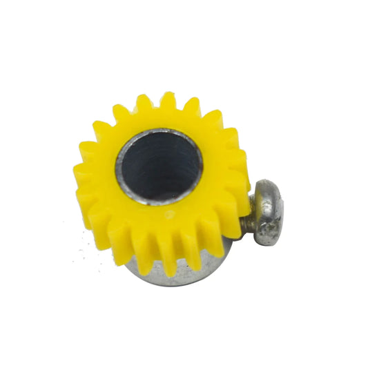 (THIN) 19 Teeth 13.7mm Spur Gear 6mm Shaft (Yellow)