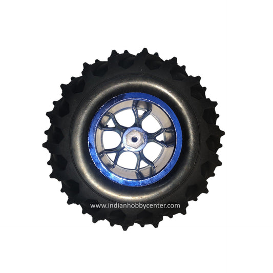 125mm ATV Robotics Wheel with Coupler-All Terrain Robot Monster Off Road Wheel (Blue)