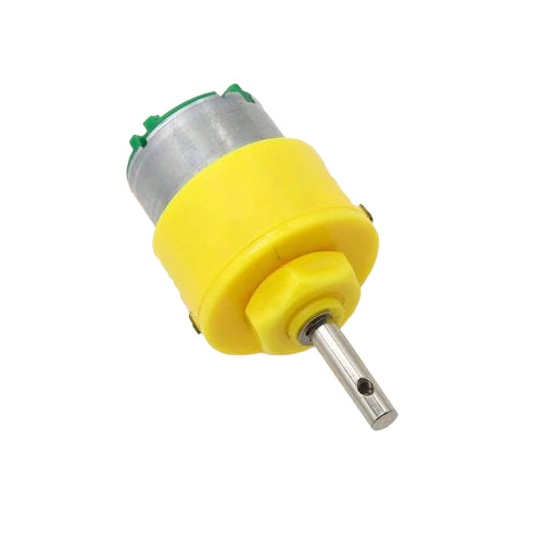 100 RPM Center Shaft DC 12V Gear Motor (Yellow)