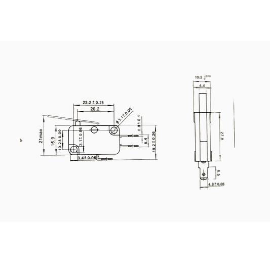 Limit Switch SPDT Switch 16A 125V (Pack of 1)
