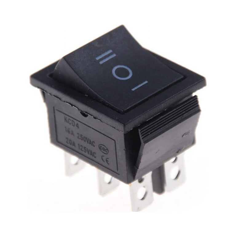 KCD4 T85 16A 250V DPDT Rocker Switch 6 Pin ON-OFF-ON