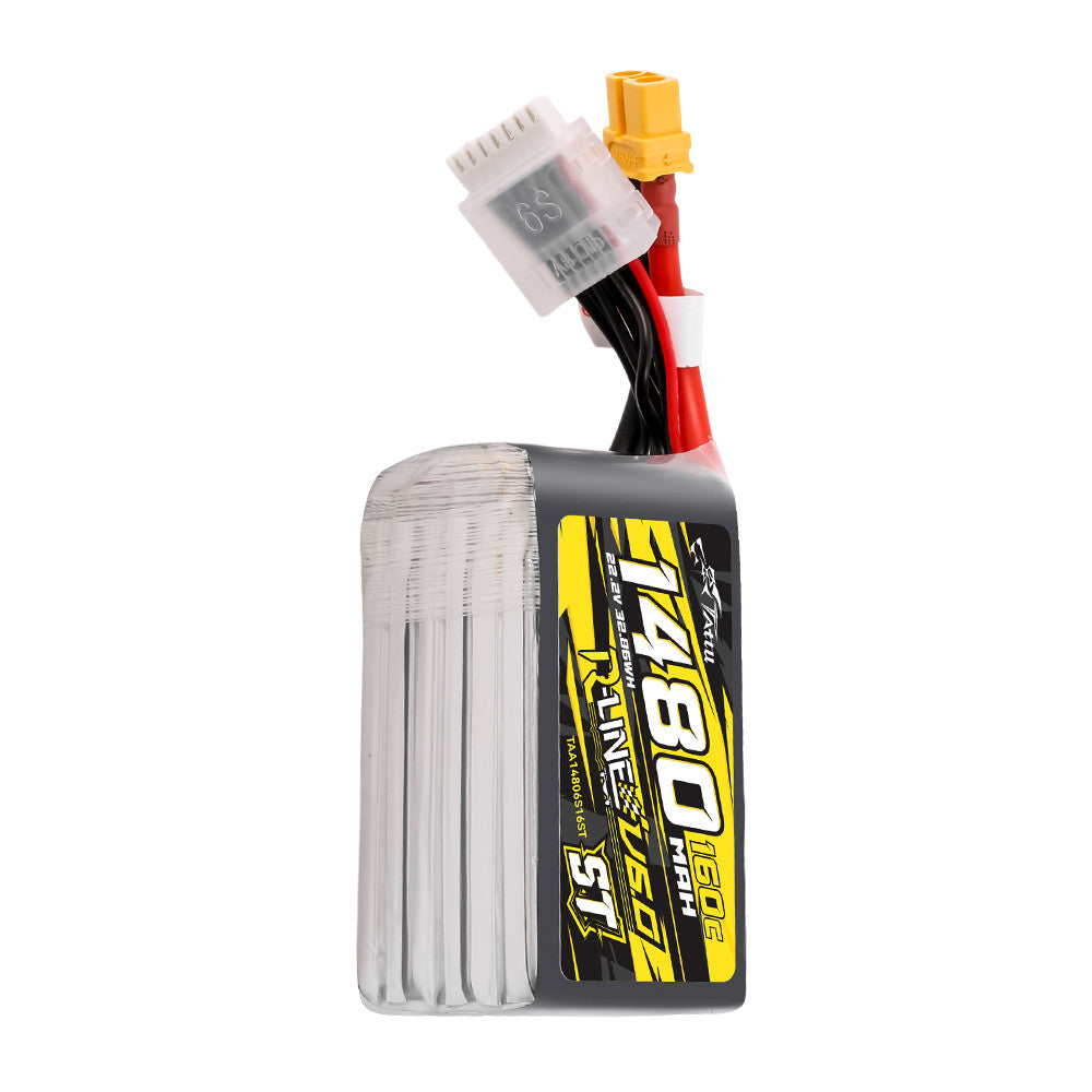 Tattu R-Line Version 6.0 1480mAh 160C 6S 22.2V ST Lipo Battery Pack with XT60 Plug
