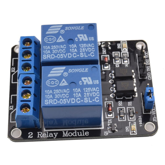 5V 2Ch 10A Dual Channel Relay Module with Optocoupler