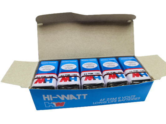 9V Original HW HI-WATT Long Life Battery 1 PC