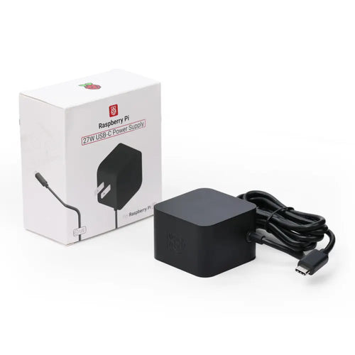Official 27W USB-C PD Power Supply for Raspberry Pi 5- Black