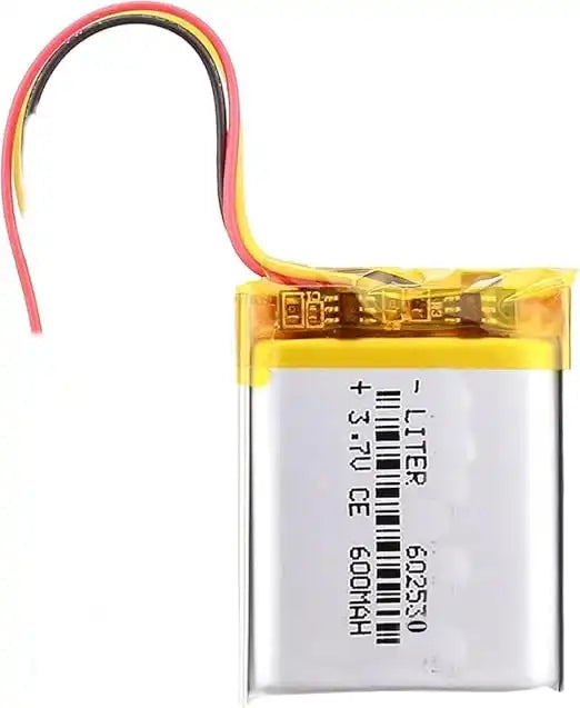 3.7v 600mAH Lipo Rechargeable Battery without Connector (602530)