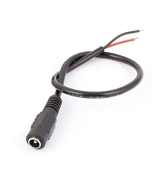 DC Jack Female Power Connector With Wire 5.5×2.1mm Indian Hobby Center