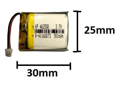 500mAH 3.7v Lipo Rechargeable Battery with Connector (KP-402530)