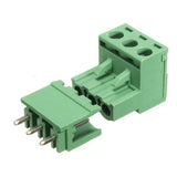 3 Pin Staraight Male Female Plug-in Screw Terminal Block Connector PBT (1 Pair)