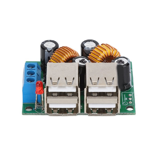 4 USB Port A5268 Step Down Voltage Regulator 4USB Buck Converter Power Transformer Supply DC36V 24V 12V 9V to 5V 3A For Hub Phone Auto Car