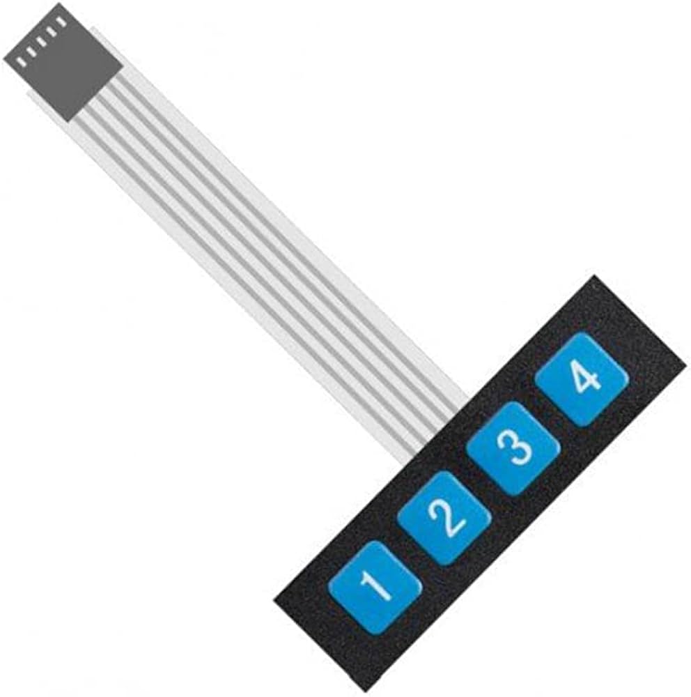 1x4 Matrix Membrane Type Keypad -4 Keys