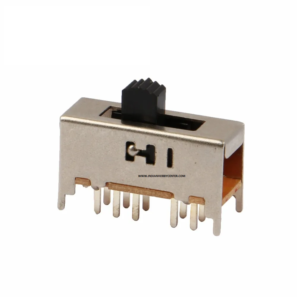 Slide Switch Double pole four throw 4 position 10 pin DIP type with 4 fixed pin handle heights