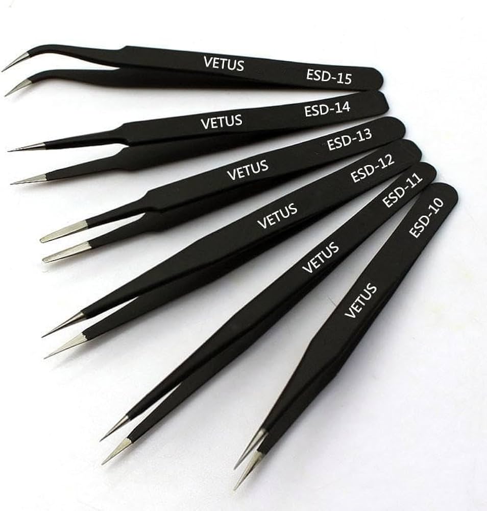 Anti-Static ESD Safe Tweezers Set of 6
