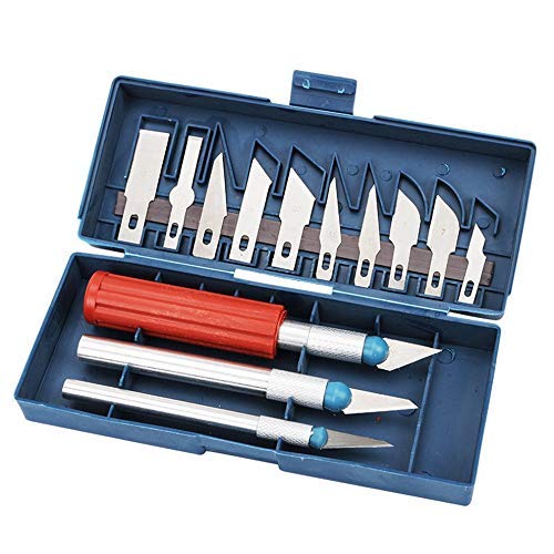 13 Pc Precision Knife Set Exacto Style Multi-Function Knife Crafts Carving Cutter Graver Sculpting Art Tool Set