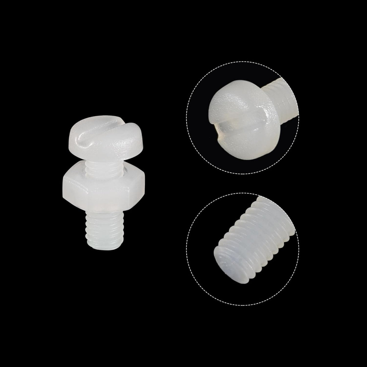 M3x8mm Nylon Screw with Nut (Pack of 10 Pair)