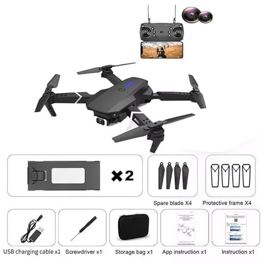 E88 Pro Foldable Drone Combo with 3 Battery