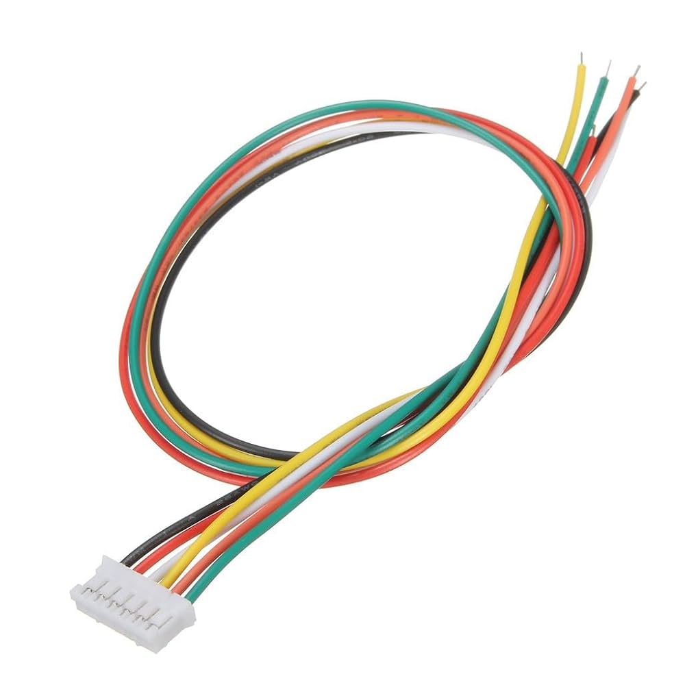 6 Pin 2mm Pitch JST-PH Female Connector with 25cm Wire - 2mm Pitch (1 Pc)