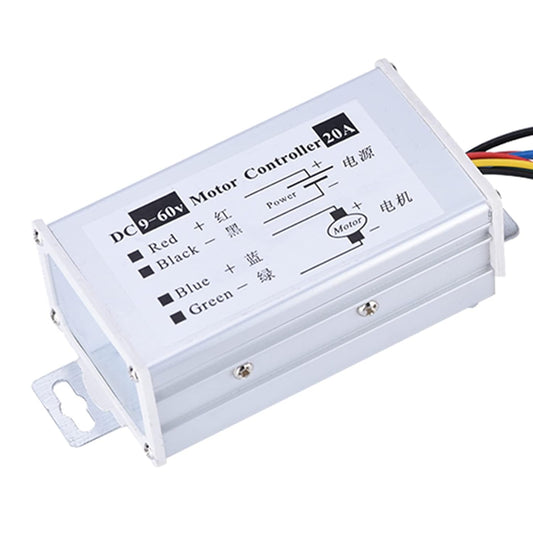 9-60V DC 20A PWM Motor Controller with Metal Casing