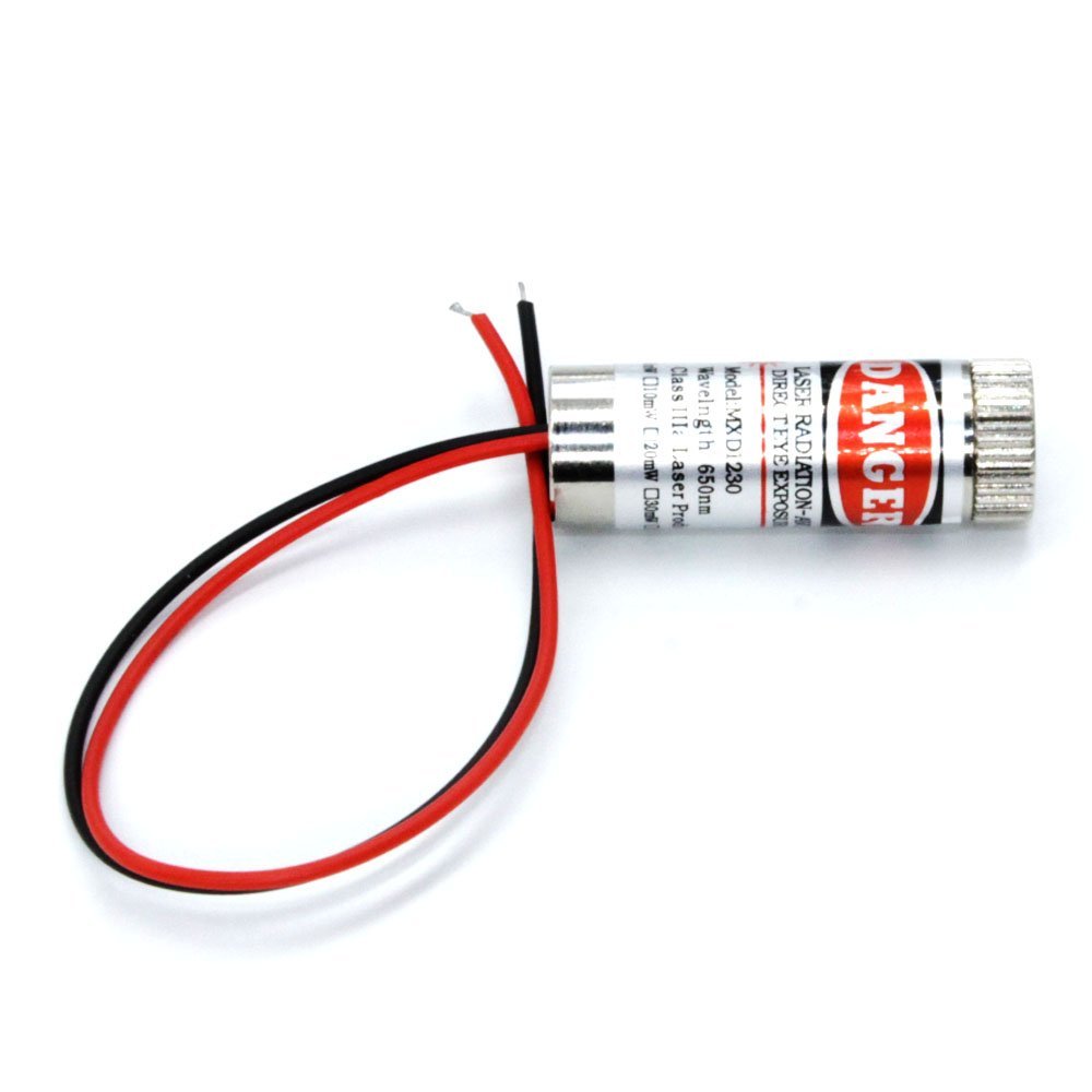 Point Laser Module 12mm 5mW Red Point Spot Size Adjustable Laser