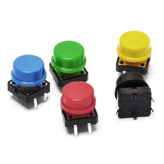 25 Pcs Tectile Push Button Switch with Cap