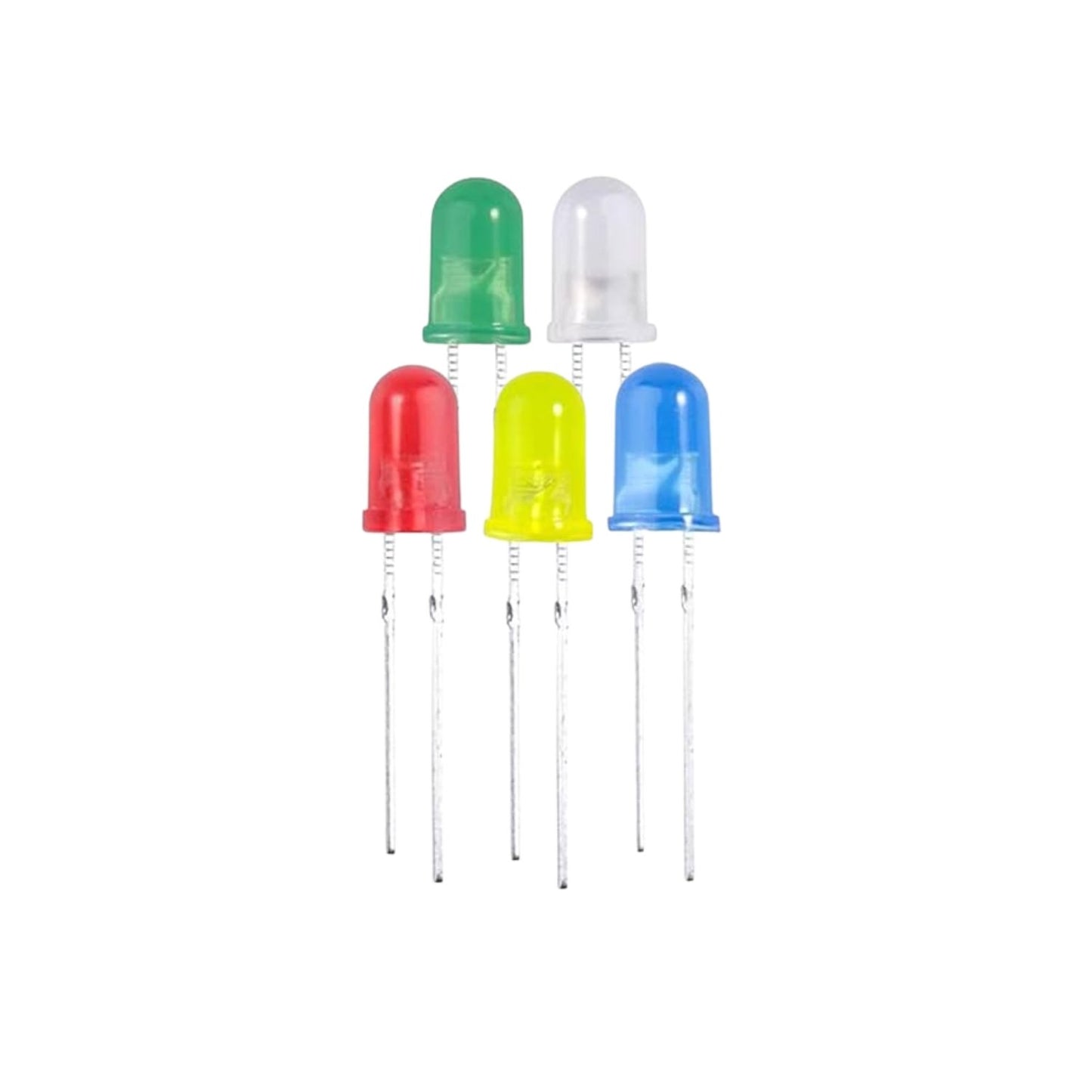 Elepak 5mm Diffused LED Pak 100 Pcs 5 Colors
