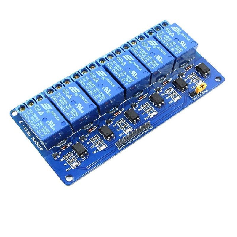 6 Channel 5V Relay Module with Optocoupler