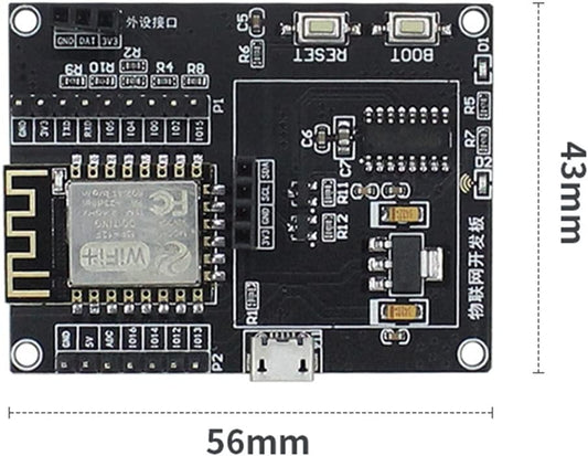 ESP8266 Internet of Things Development Board + USB Cable WiFi Development Network Serial Port Module Main Board Hygrometer Weather Station DIY