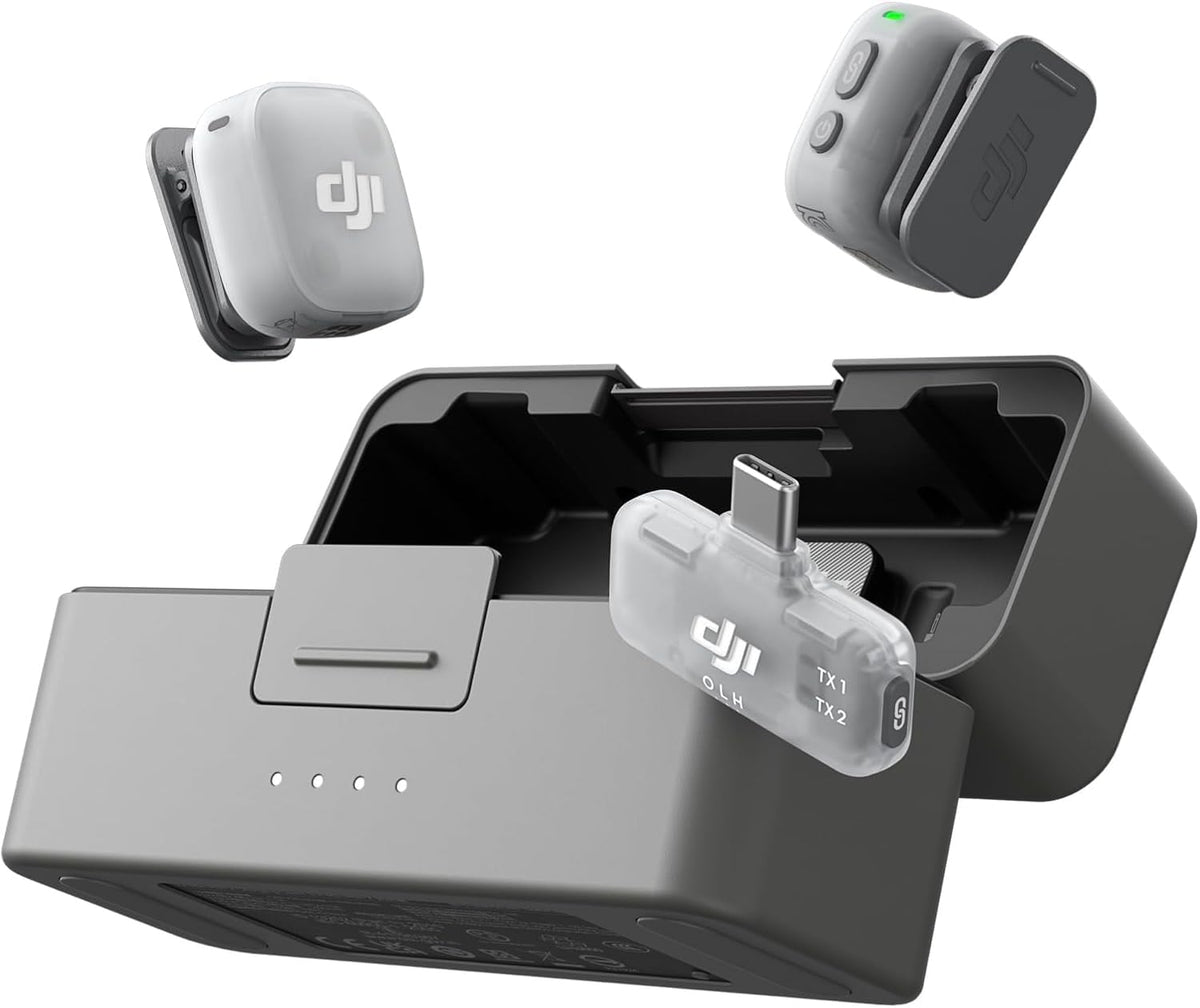DJI Mic Mini 2 (2 TX + 1 Mobile RX + Charging Case)-Ultra Light Wireless Microphone with Noise Cancelling