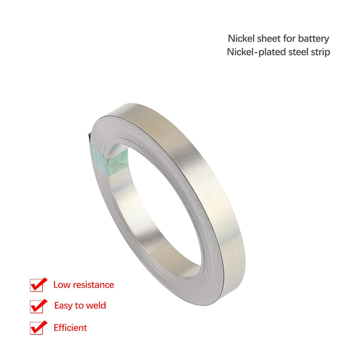 Nickel Strip 0.15x6mm Nickel Tap for 18650 Cell Battery Pack Spot Welding (1 Meter)