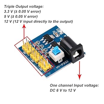DC 12v to 3.3v, 5v & 12v Power Supply Module