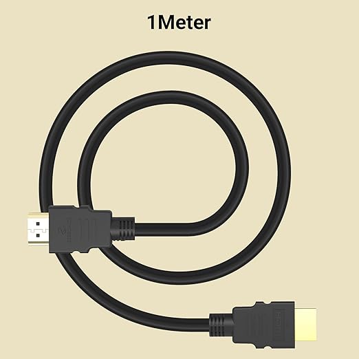 ZEBRONICS HDMI Cable 1 m ZEB HAA1020 (Compatible with TV, computer, A/V systems, computer connections, GAMING CONSOLE, Black)