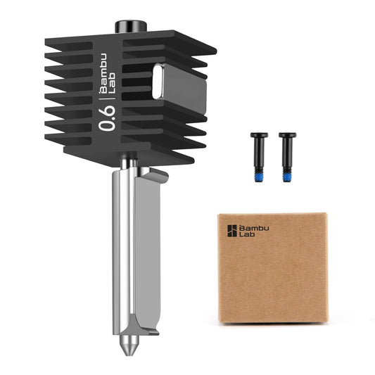 Bambu Lab Hotend with Hardened Steel Nozzle - 0.6 mm for A2,A1, A1 Mini (FAH020)