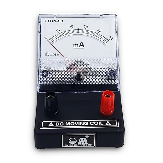 EDM-80 Desk Stand Analog 0-50mA DC Milli Ammeter