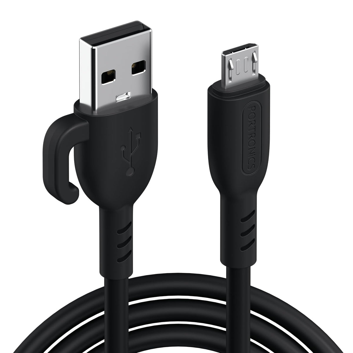 Portronics POR-2885 Konnect Core 3 USB to Micro USB Cable 1 m Length (Black)
