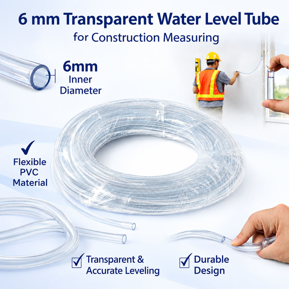 6mm Transparent Water Level Pipe (1 Meter)
