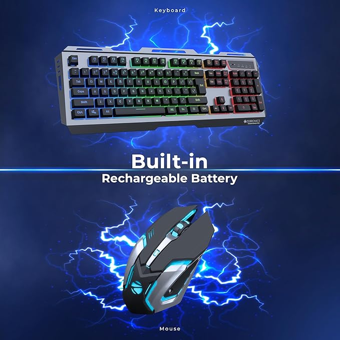 ZEBRONICS Transformer PRO Gaming Wireless Keyboard & Mouse Combo (Black)