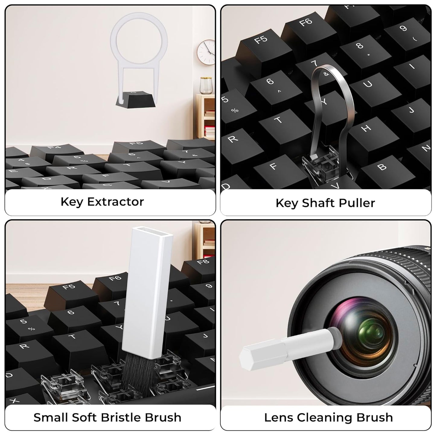 ZEBRONICS CK200, 20 in 1 Cleaning kit, for Smartphones, Laptops, Camera, Desktop, Earbuds, Display, Multipurpose Device Cleaner, Microfibre, Spray Cleaner (White)