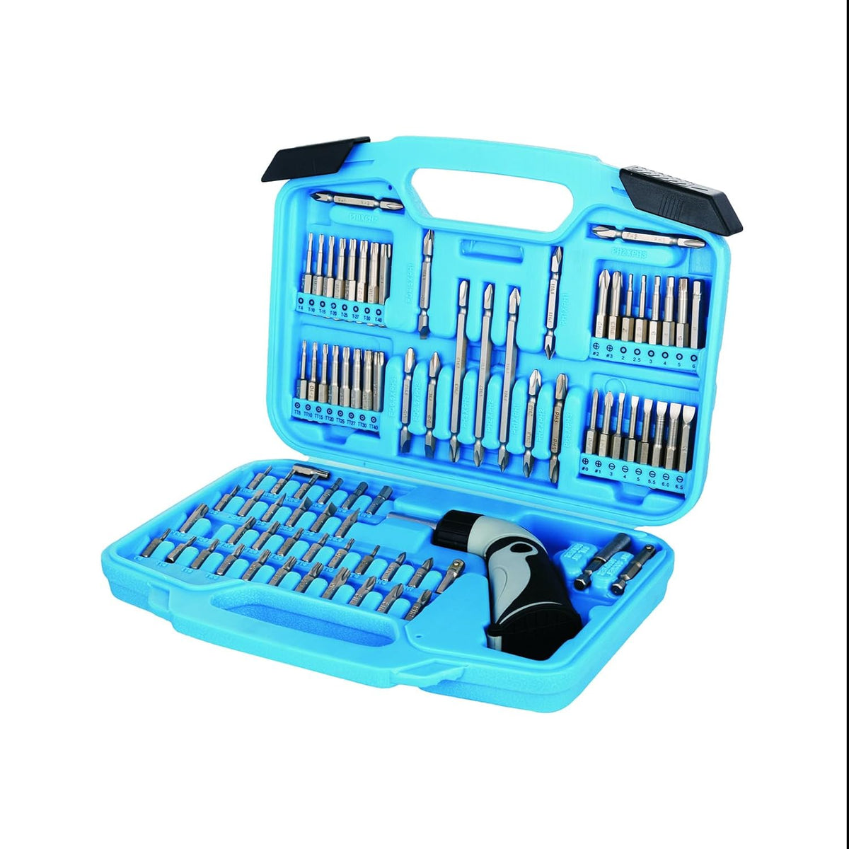 Taparia BS80 Screw Driver Bits Set 80 pcs with Ratchet Driver, Hex, Torx, Flat & Phillips Bits