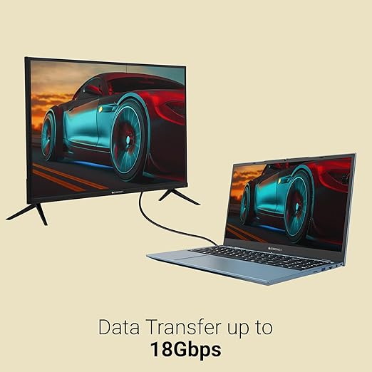 ZEBRONICS HDMI Cable 1 m ZEB HAA1020 (Compatible with TV, computer, A/V systems, computer connections, GAMING CONSOLE, Black)
