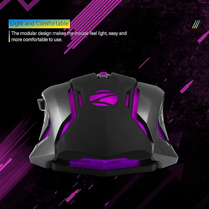 ZEB-TRANSFORMER-M2 Wired Ambidextrous Optical Gaming Mouse (USB 3.0, Black)