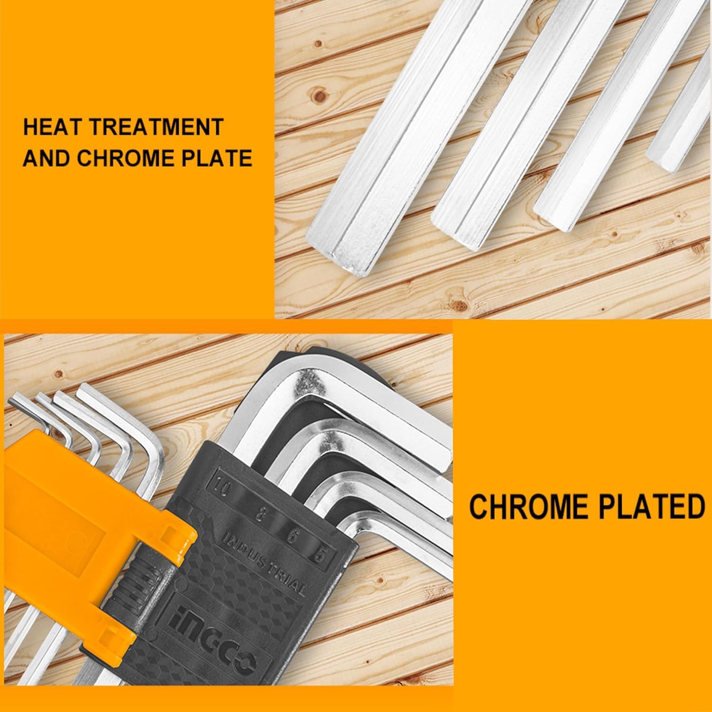 INGCO HHK11092 9 Pcs Hex Key Set