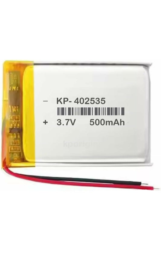 3.7v 500mAH LiPo Lithium Polymer Rechargeable Battery (KP-402530)