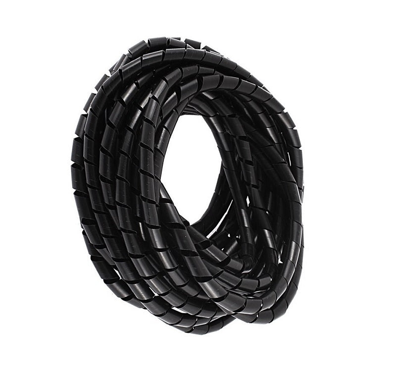 12 MM PVC Spiral Wrapping Sleeve Band for Wire Harness - 1 meter (Black)