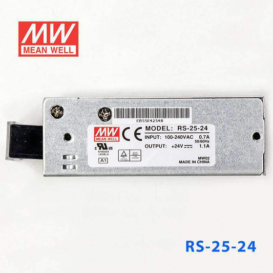 Mean Well RS-25-24 – 24V 1.1A – 26.4W SMPS AC to DC Switching Single Output Power Supply
