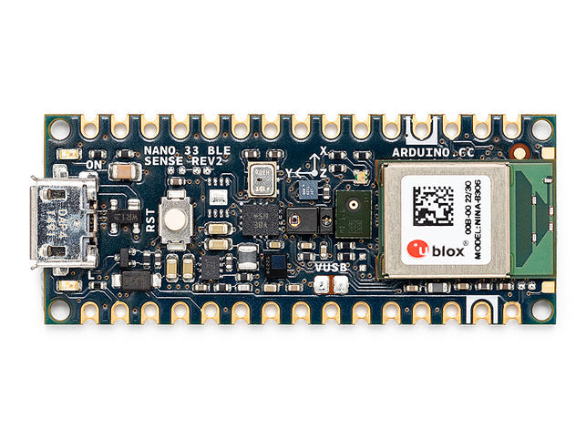 Original Arduino Nano 33 BLE Sense Rev2 with Header (ABX00070)